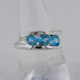 Natural Blue Topaz Silver Ring