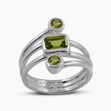 Genuine Iolite Silver Rings