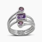 Genuine Iolite Silver Rings