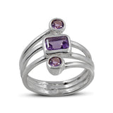 Genuine Iolite Silver Ring