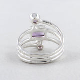 Genuine Iolite Silver Ring