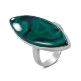 Green Malachite Sterling Silver Handmade Ring