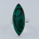 Green Malachite Sterling Silver Handmade Ring