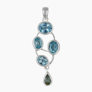 925 Sterling Silver Tourmaline Pendants