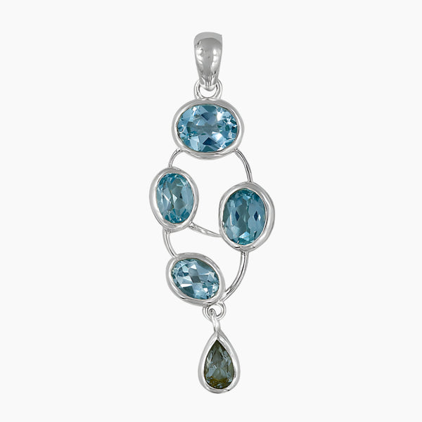 925 Sterling Silver Tourmaline Pendants