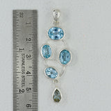 Blue Topaz 925 Silver Pendant