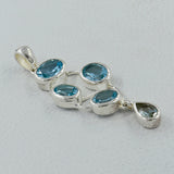 Blue Topaz 925 Silver Pendant