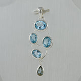 Blue Topaz 925 Silver Pendant