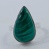 Green Malachite Sterling Silver Handmade Ring