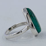 Green Malachite Sterling Silver Handmade Ring