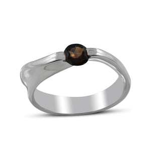 Natural Blue Topaz Silver Ring