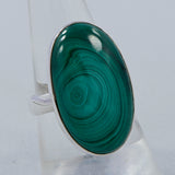 Green Malachite Sterling Silver Handmade Ring