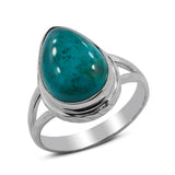 Chrysocolla Gemstone Silver Ring