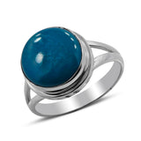 Chrysocolla Gemstone Silver Ring