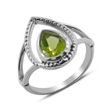 Citrine Gemstone Silver Ring