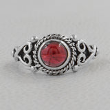 925 Starling Silver Garnet Ring