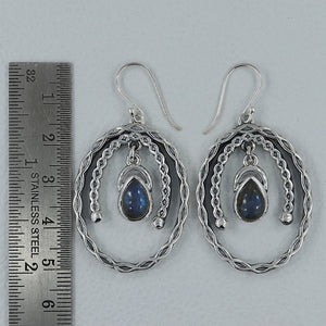 Labradorite Silver Earrings