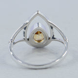 Citrine Gemstone Silver Ring