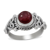 Garnet Silver Ring