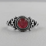 925 Starling Silver Garnet Ring