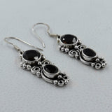 Smoky Quartz Silver Earrings