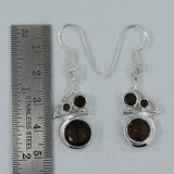 Smoky Quartz Silver Earrings