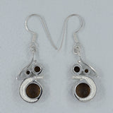 Smoky Quartz Silver Earrings