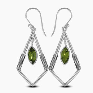 Peridot Silver Earrings