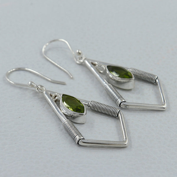 Peridot Silver Earrings