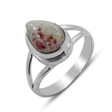 Pink Thulite Gemstone Silver Ring