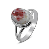 Pink Thulite Gemstone Silver Ring