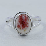 Pink Thulite Gemstone Silver Ring