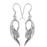 Blue Topaz Silver Earrings