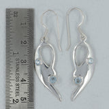 Blue Topaz Silver Earrings