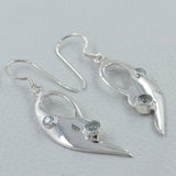 Blue Topaz Silver Earrings