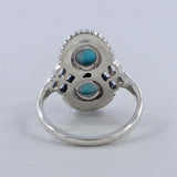 Natural Larimar Gemstone Women Gift Ring