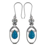 Genuine Larimar Silver Earrings