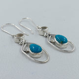 Genuine Larimar Silver Earrings