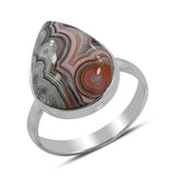 Crazy Lace Agate Silver Handmade Ring