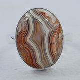 Crazy Lace Agate Silver Handmade Ring