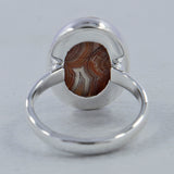 Crazy Lace Agate Sterling Silver Handmade Ring