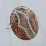 Crazy Lace Agate Silver Handmade Ring