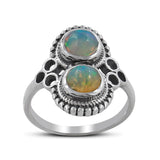 Natural Larimar Gemstone Women Gift Ring