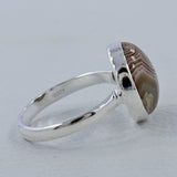 Crazy Lace Agate Silver Handmade Ring