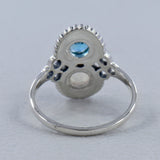 Natural Larimar Gemstone Women Gift Ring