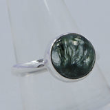 Seraphinite Gemstone Sterling Silver Ring