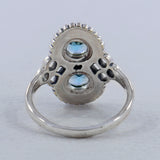 Natural Larimar Gemstone Women Gift Ring