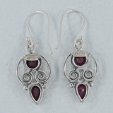 Ruby Silver Earrings