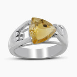 Natural Garnet Silver Rings