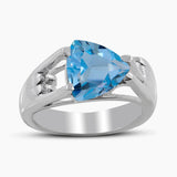 Natural Garnet Silver Rings